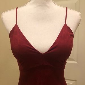 RED HOT🌶 Faux Suede Dress NWOT